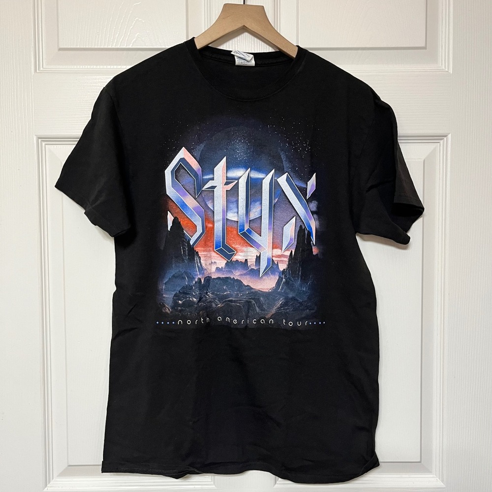Styx North American Tour Band T Shirt Delta Magnum Weight Mens Size M